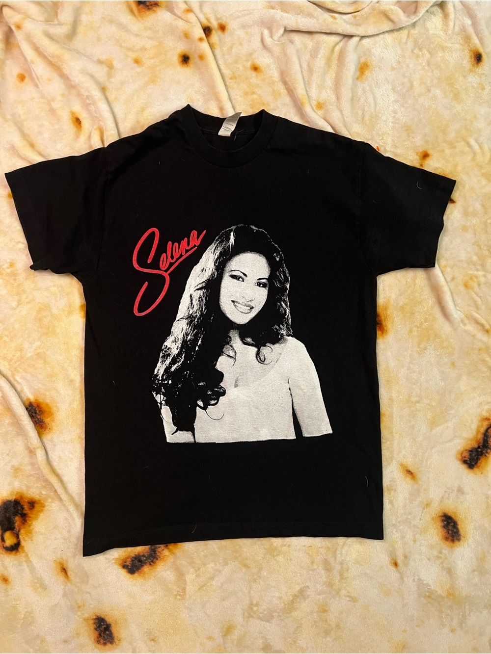 Black Crewneck Cotton T‑Shirt - Medium